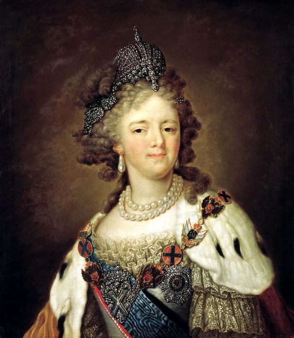 Retrato de María Fiódorovna por Vladímir Lukich Borovikovski.
